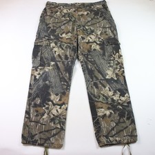 Vintage Mossy Oak Pants Mens L 40x34 Break Up Camo Cargo Pockets Hunt 90s