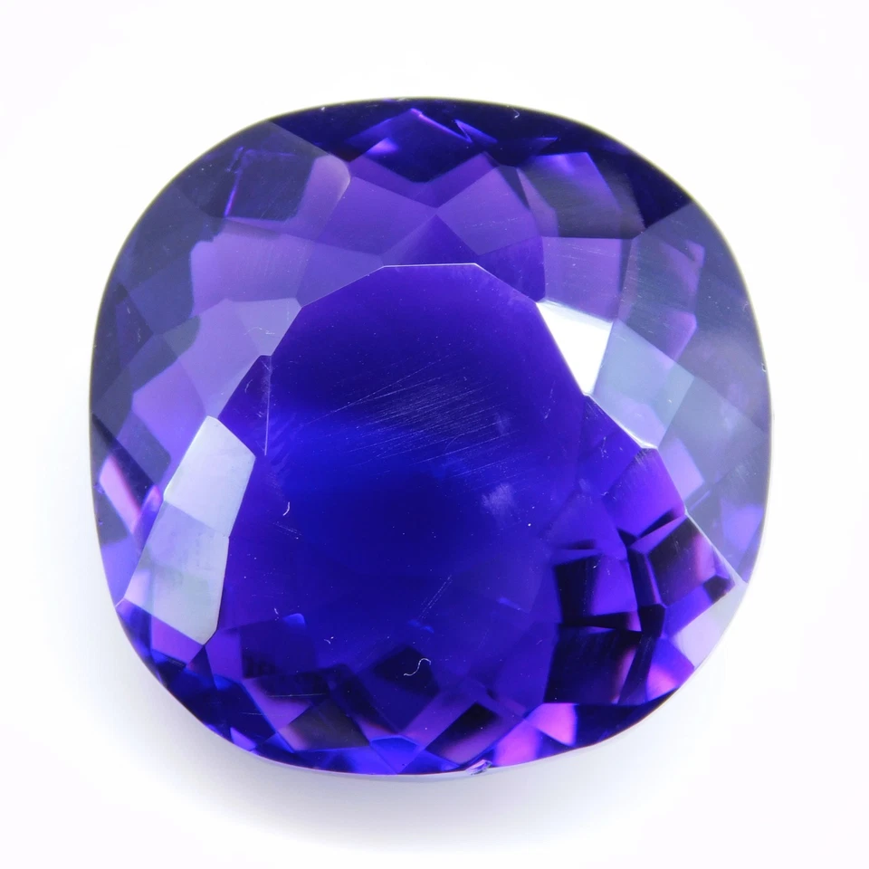 Impresionante piedra preciosa de 74,10 quilates cojín natural violeta azul amatista sin tratar Foto 2 de 4