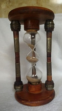 Vintage UK English Mill Relic Bobbin Hourglass Three Tier Sand Timer