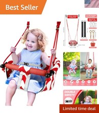 Portable Toddler Swing with Detachable Armrests   Perfect for All Play Scenarios