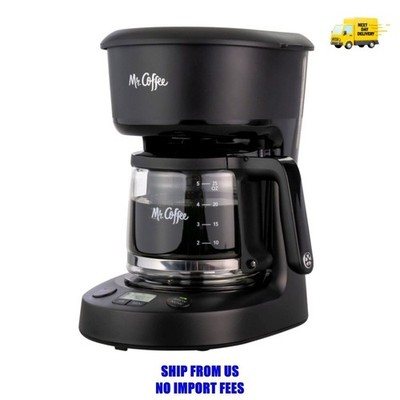 Mr. Coffee 5-Cup Programmable Coffee Maker, 25 oz. Mini Brew, Brew Now or Later,