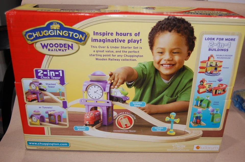 Juego de inicio de ferrocarril de madera Chuggington curva de aprendizaje Foto 2 de 2