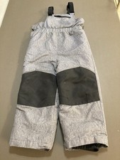 Swiss Tech Insulated Snow Ski Bibs Gray 4T Side Zip Adjust. Straps Unisex EUC