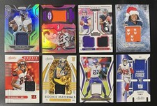 8 Card Football Patch Memorabilia Lot McCarthey Penix Dual, Higgins, S/N & More