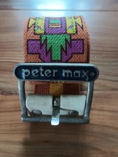1970s Peter Max Belt - Aztec Southwest Print Size Small
