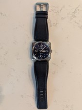 Bell & Ross BR 03-92 42mm Dark Blue Leather b...