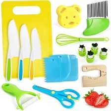 17 Pieces Kitchen Tools Cooking Sets-Toddler Safe Knives Set