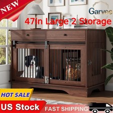 Storage Drawers 2 47in Large Removable Divider Dog Furniture Crate Kennel Cage