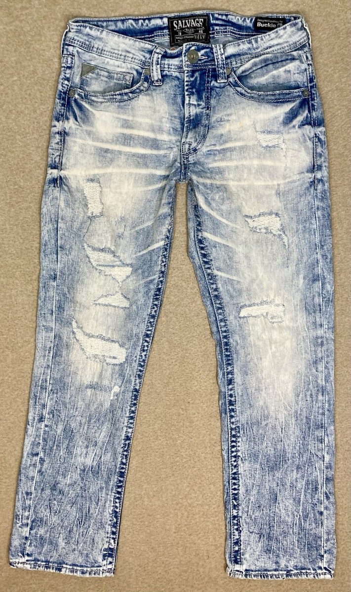 Buckle Salvage Jeans Mens 31S 31x30 Mayhem Straight Regular Fit