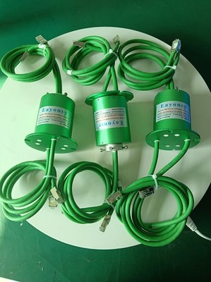 Compact Gigabit Ethernet Slip Ring Dual Flexible Cable Stable Data Transmission