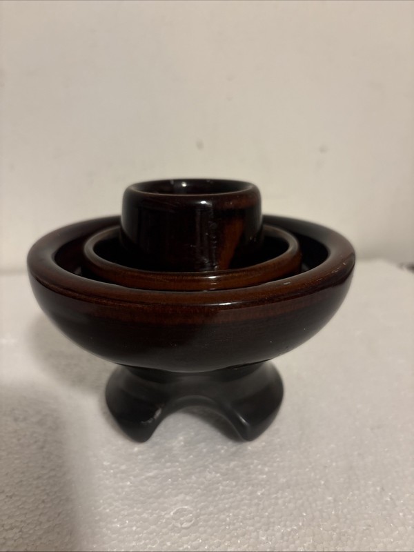 Vintage Brown Power Line Ceramic Iron Industrial Electrical Insulator Decor
