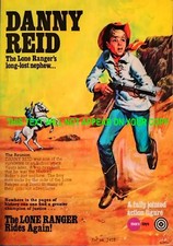 LONE RANGER MARX TOYS DANNY REID A5 "NEW" FANTASY SHOP / COUNTER POSTER DISPLAY 