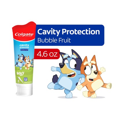 Colgate Bluey Kids Toothpaste with Fluoride, Cavity Protection, Mild Bubble Frui