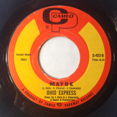 Ohio Express 45 Beg, Borrow And Steal/Maybe 1967 Rock &Roll VG++ 7'' Vinyl Cameo