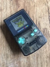 Nintendo GameBoy Color Colour Game Boy Clear Black Teal BACKLIT Console IPS V2