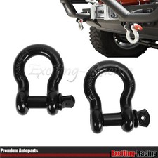 2x D-ring Shackle 78 Pin For Jeep Off Road Truck Towing 34 Heavy Duty