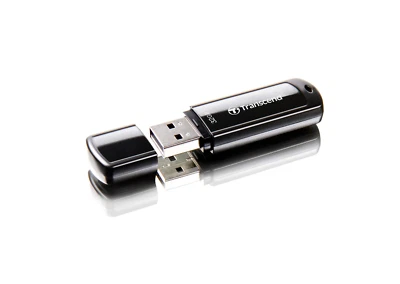 Transcend 32GB JF700 USB Flash Drive, USB3.1 Gen1 Black TS32GJF700 with Lanyard - Bild 1 von 4