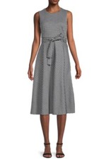 Calvin Klein checked Belted dress