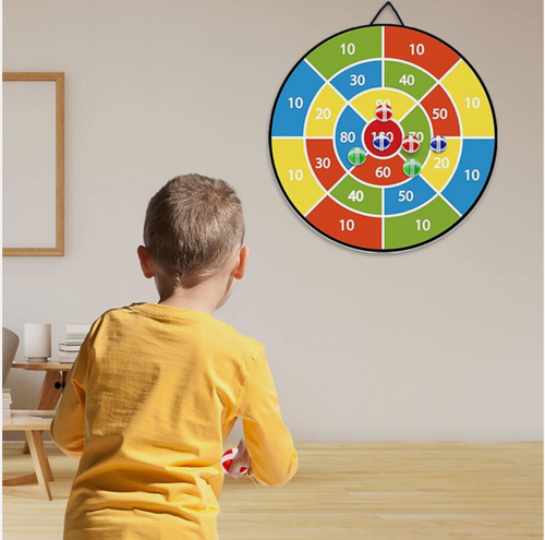 Kinder Klett Dartscheibe 72 cm 28 Zoll für Faltbares 12 Bällen 6 Pfeilen 2 Haken - Bild 3 von 5