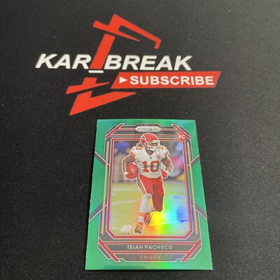 2022 Panini Prizm #352 Isiah Pacheco RC Green Prizm #Chiefs *2
