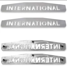 Chrome International Mud Flap Plates Bottom Semi Truck 24" x 4" 3 Stud 1 pair
