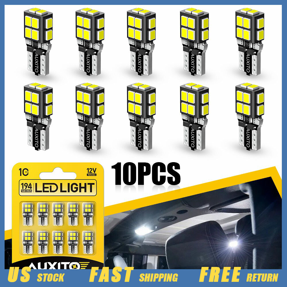 T10 6500k White 2835 LED Light Bulbs for Car Interior Dome License Plate Light