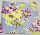 Lot 12 Sheets Nrn 12x12 Scrapbooking Paper Cardstock Tropical Floral Blue Vtg