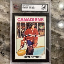 1975-76 OPC #35 KEN DRYDEN KSA 9.5 NEAR GEM MINT RARE NOT PSA