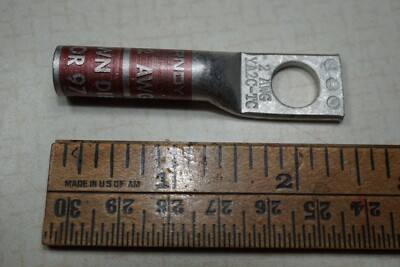 Burndy YA2C-TC 2 AWG One Hole Electrical Compression Grounding Connector Lug