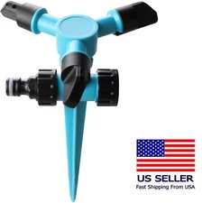 360° Rotation Auto Irrigation System Garden Lawn Sprinkler Patio Save Water USA