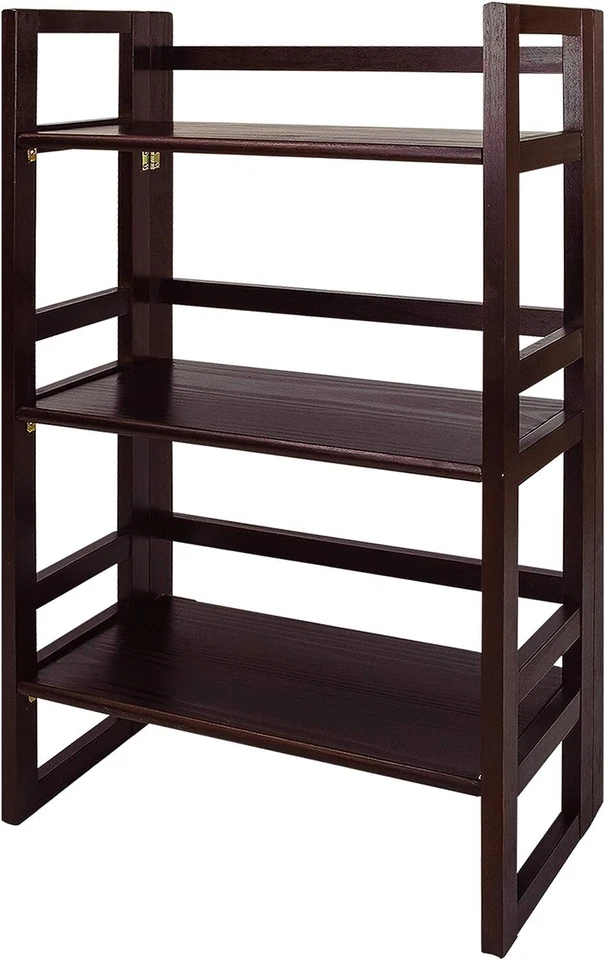 3 Tier Portable Bookshelf Bookcase For Small Space Dorm Open Three Shelf Display - Image 3 of 4