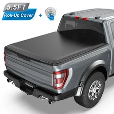 5.5FT Roll Up Soft Truck Bed Tonneau Cover For 2016-2023 Nissan Titan NON-XD New