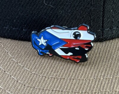 New Puerto Rico Rican Coqui Frog Flag Pin Lapel Pinback  Tie Hat Cap Tac Ltd Ed