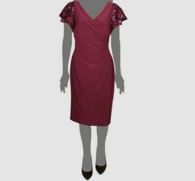 red sequin jersey dress 89 Sequin Jersey Mini Dress - Red