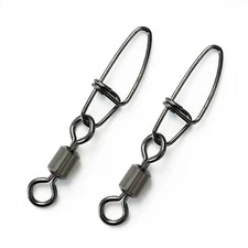 High Strength Fishing Snap Swivels Saltwater Connector Crosslock Snaps Swivel...