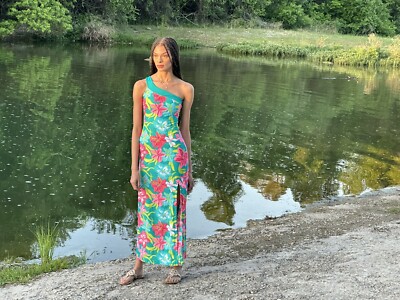 Green Maxi Dress, Resort Dress, Summer Dress by Turtle Cay Island