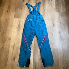 Vtg Hard Corps Ski Bib Snow Suit Pants Full Zip Snowsuit Retro 80s 90s Womens 8