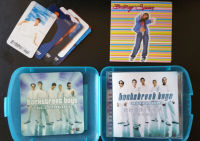 BACKSTREET BOYS Millennium RARE LMTED BLUE PLASTIC BOX CARDS ETC. see descriptn
