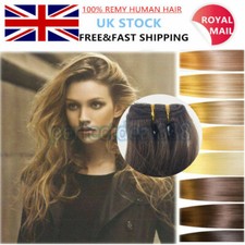 Real Human Hair Extension Thick Double Weft Full Head Human Hair 100% Remy Weave