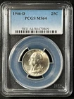 1946-D  25C Washington Quarter Dollar PCGS MS64   80479809