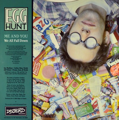 7'' EGG HUNT Me And You / We All Fall Down DISCHORD Emo Punk France 1986 like NEW