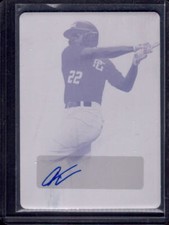 Tavion Vaughns BA-TV1 2021 Leaf Perfect Game 1/1 Magenta Printing Plate Auto
