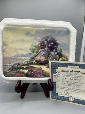 The Bradford Exchange Thomas Kinkade A New Day Dawning Spring Renewal Plate COA