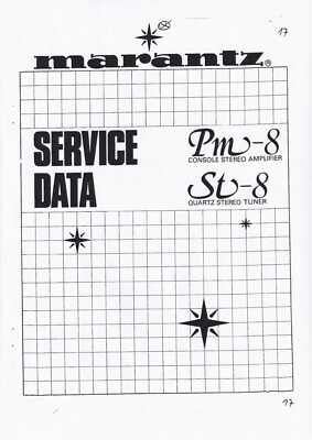 Service Manual-Anleitung für Marantz PM 8,ST 8 