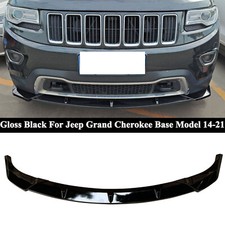 For Jeep Grand Cherokee Base Model 14-2021 Gloss Black Front Bumper Lip Spoiler For Jeep Grand Cherokee Base Model 14-2021 Gloss Black Front Bumper Lip Spoiler