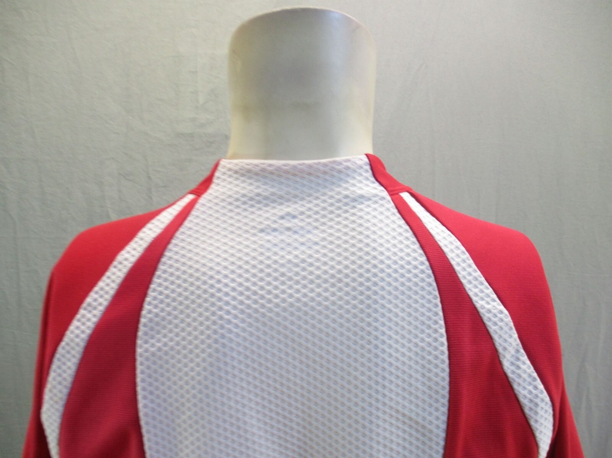 Pearl Izumi Size L Womens RedAndWhite Full Zip Cycling