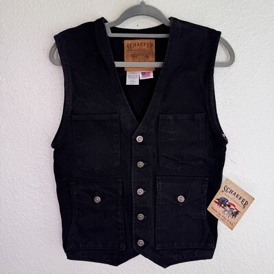 Schaefer Outfitter Vest Mens Extra Small Mesquite Brushcloth Canvas Riding 315