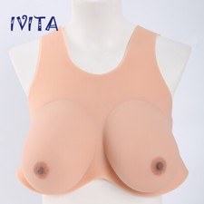 IVITA EE Cup Realistic Silicone Breast Forms Transgender CD Fake Boobs Enhancer
