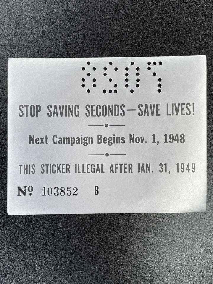 1948 Pennsylvania Inspection Sticker Pa Vtg Car Truck UNISSUED ...