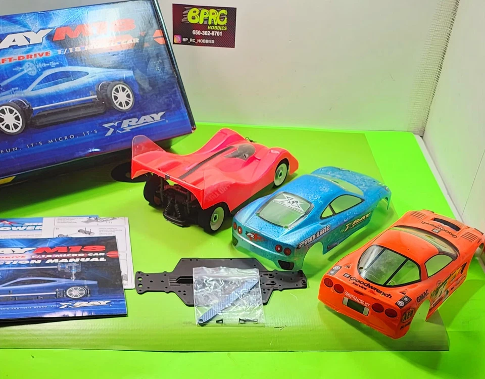 Vin RC CarX-RAY X-M18 4WD SHAFT DRIVE /BLUE CARBON FIBER CHASSIS  HOPUP USED ... - Image 2 of 4